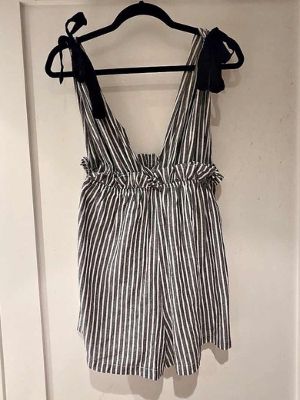 Bow Tie Striped Romper New